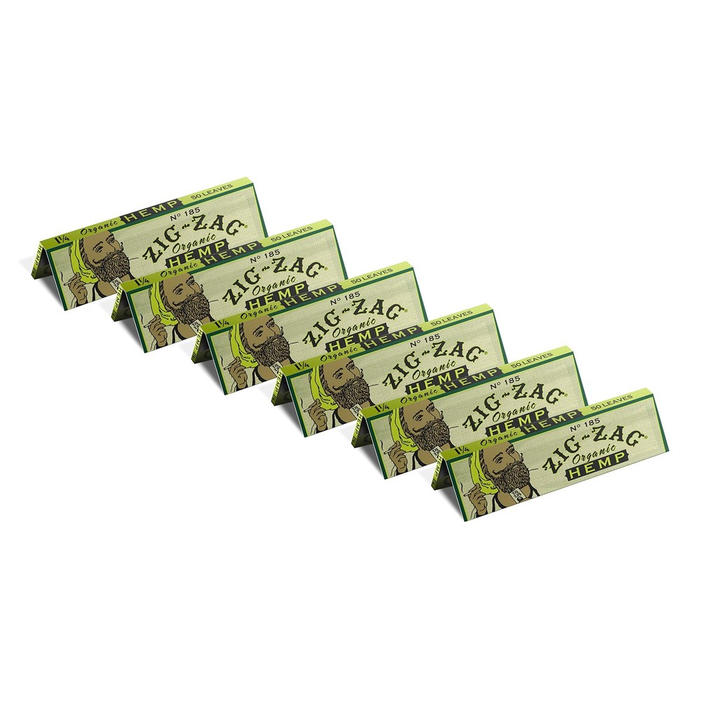 ZIG-ZAG Hemp Rolling Papers 1¼ Size (6 Bookets) - 50 Sheets Each