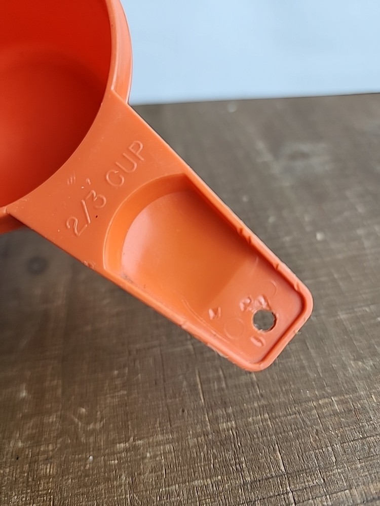 Vintage Tupperware Replacement Measuring 2/3 Cup - Orange
