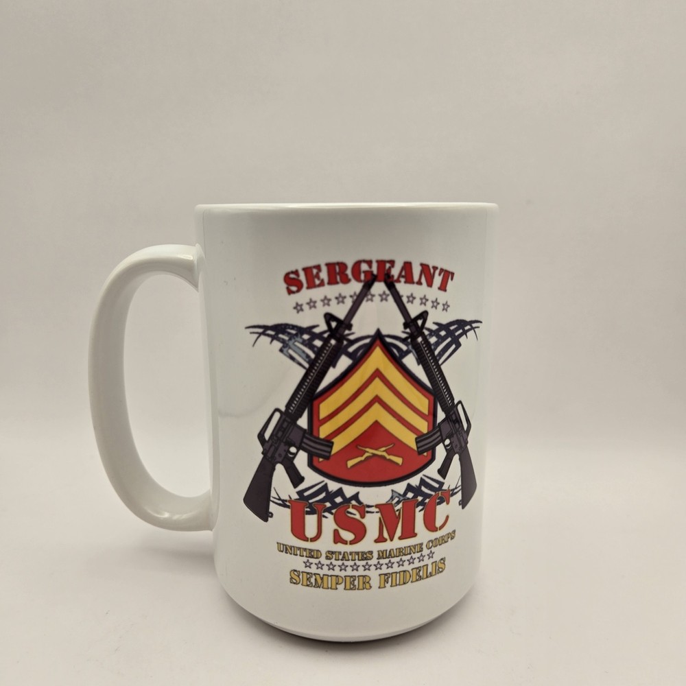USMC Sergeant (E-5) United States Marine Corps Ceramic Coffee Mug 15 oz "Semper