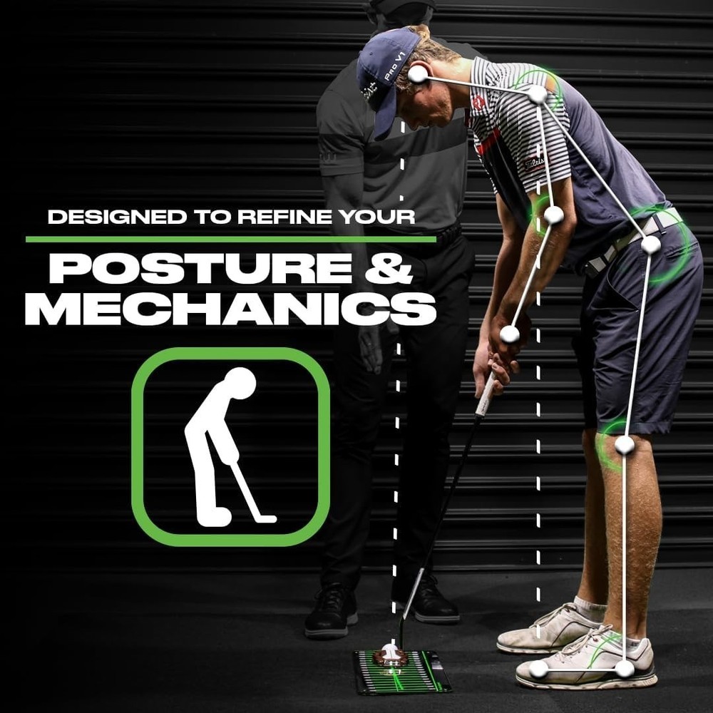 Compact Golf Putting Mirror with Alignment Guide - Perfect Your Game Anywhere