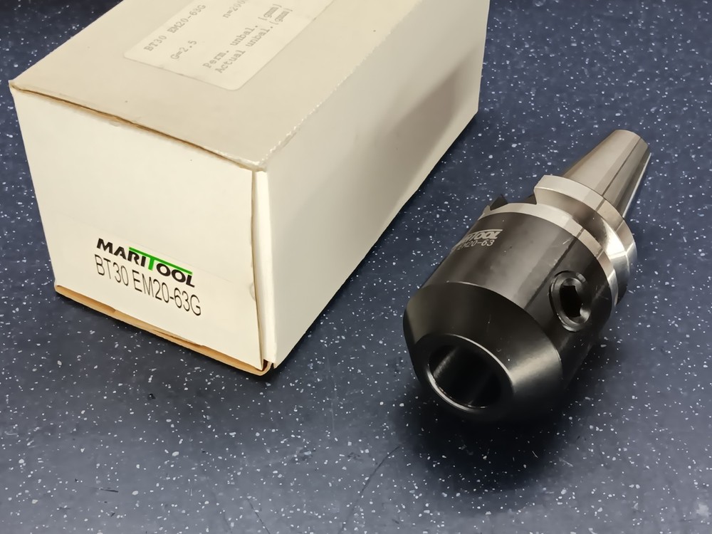 NEW Maritool BT30 20mm ID Solid End Mill CNC Tool Holder BT30-EM20-63G