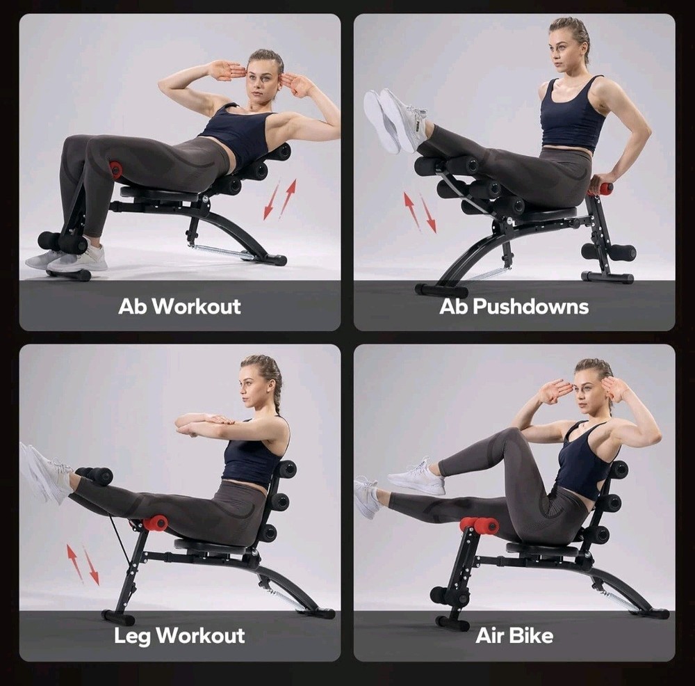 MERACH Multi-Functional Adjustable Ab Trainer Machine Workout Bench for Home Gym