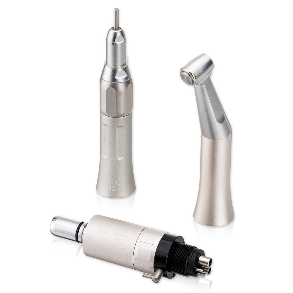 US Dental Low Speed Handpiece Straight Contra Angle Push Button E-Type Air Motor