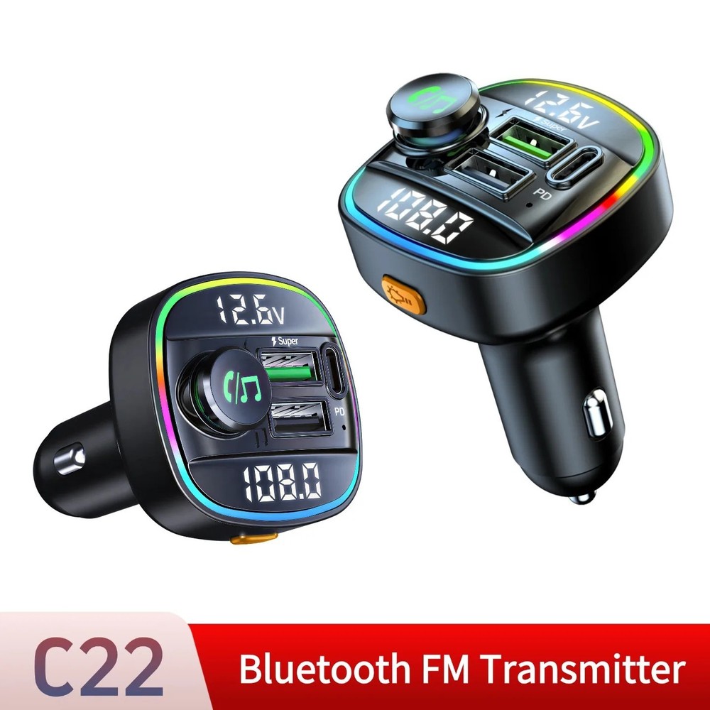 Bluetooth FM Transmitter Car Adapter Hands Free Radio USB Charger AUX Audio Link