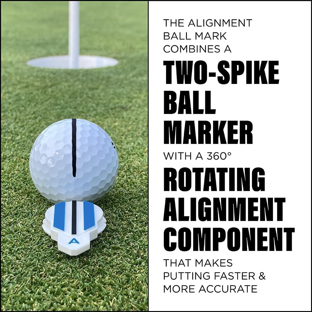 Putting Alignment Aid Tool - Golf Ball Marker - Rotate to Aim - Golf Gift Access