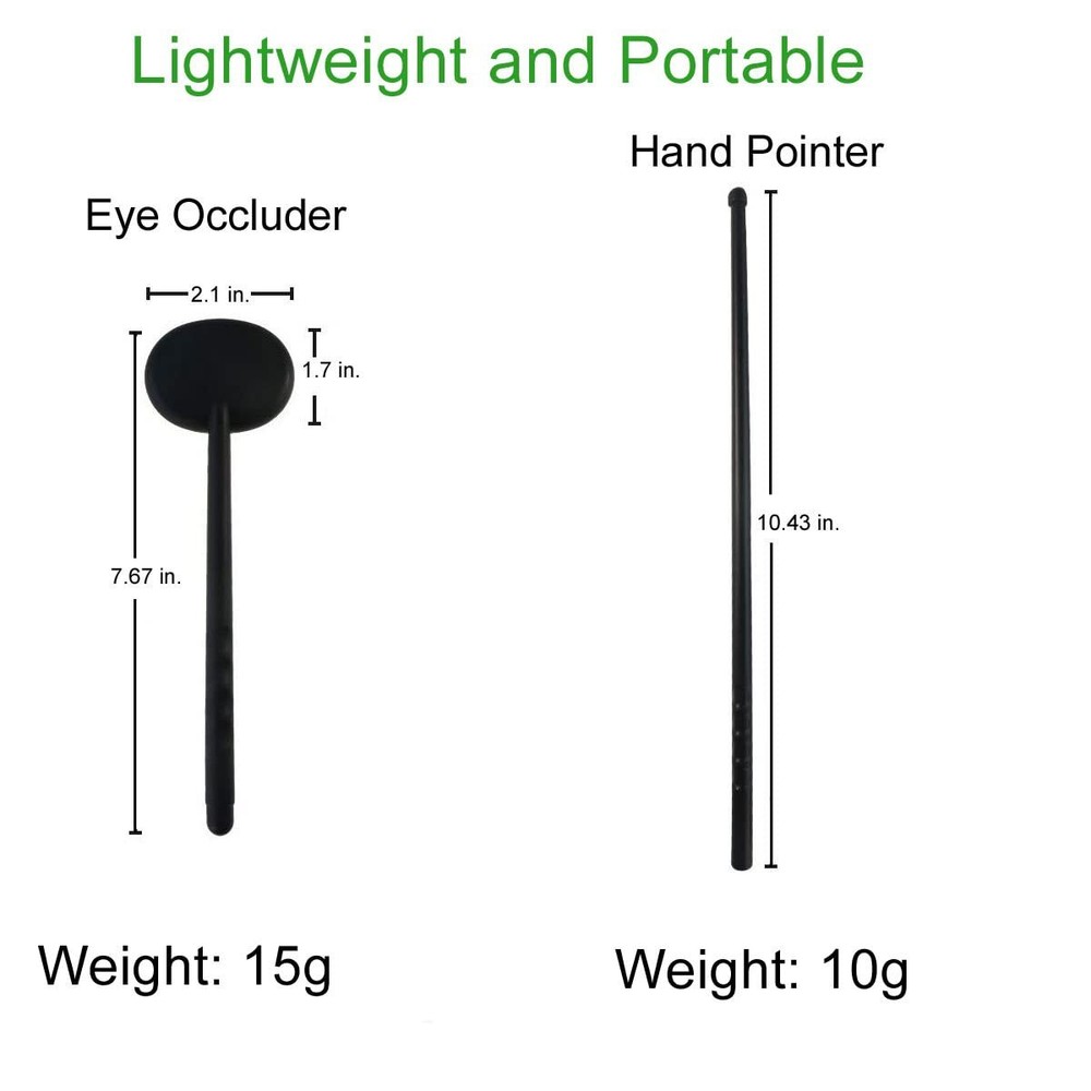 Handheld Eye Occluder with Hand Pointer for Vision Test Ophthalmic Exam Tool