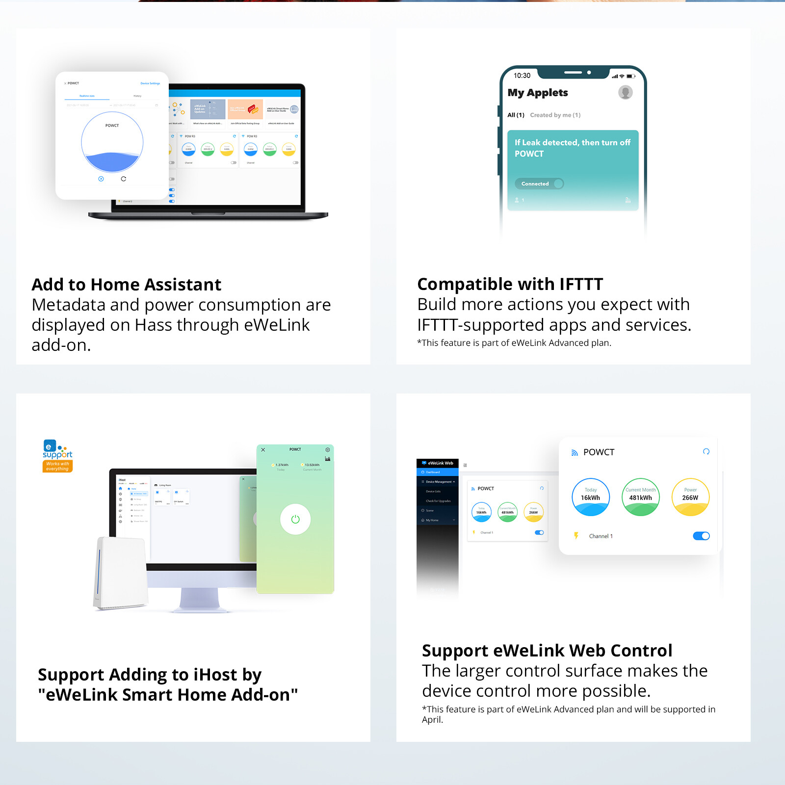 SONOFF POW Ring 100A Max WiFi Smart Power Meter Switch ESP32 Chip Energy Monitor