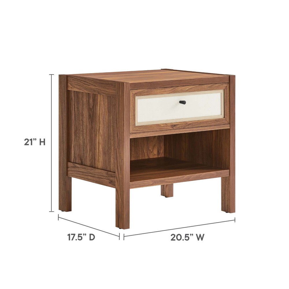 Capri Nightstand in Walnut
