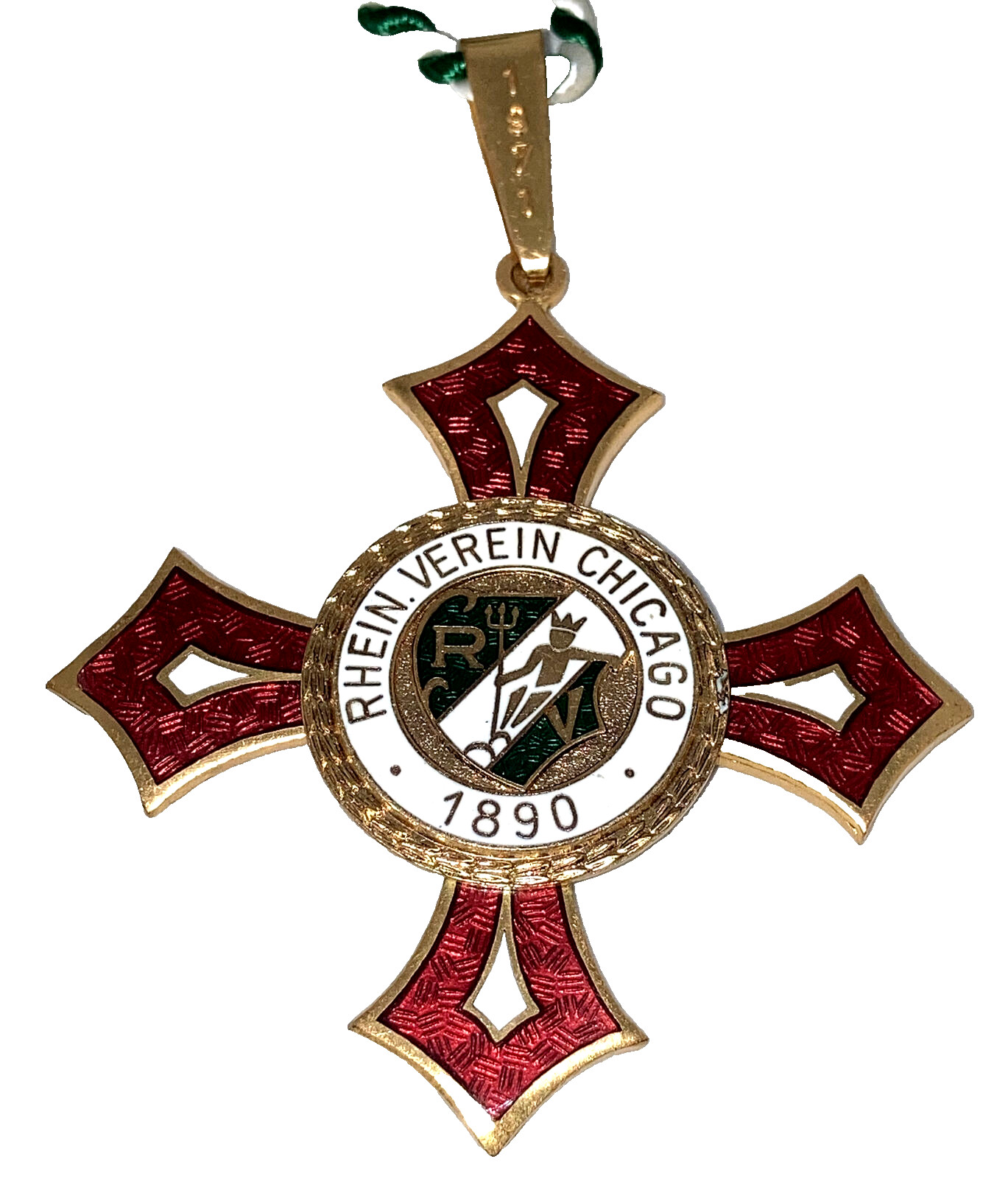 4 vintage Rhein Verein RV Chicago Karneval 1970 -1974 metal order medal