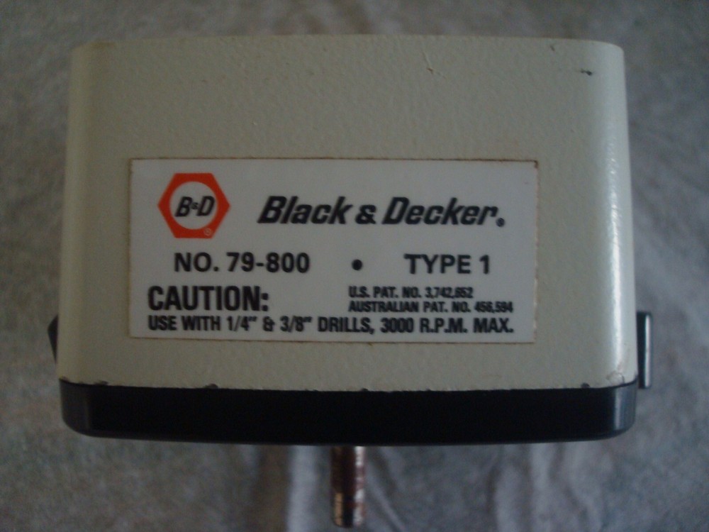 BLACK & DECKER Drill Bit Sharpener Attachment Model 79-800, Made in USA