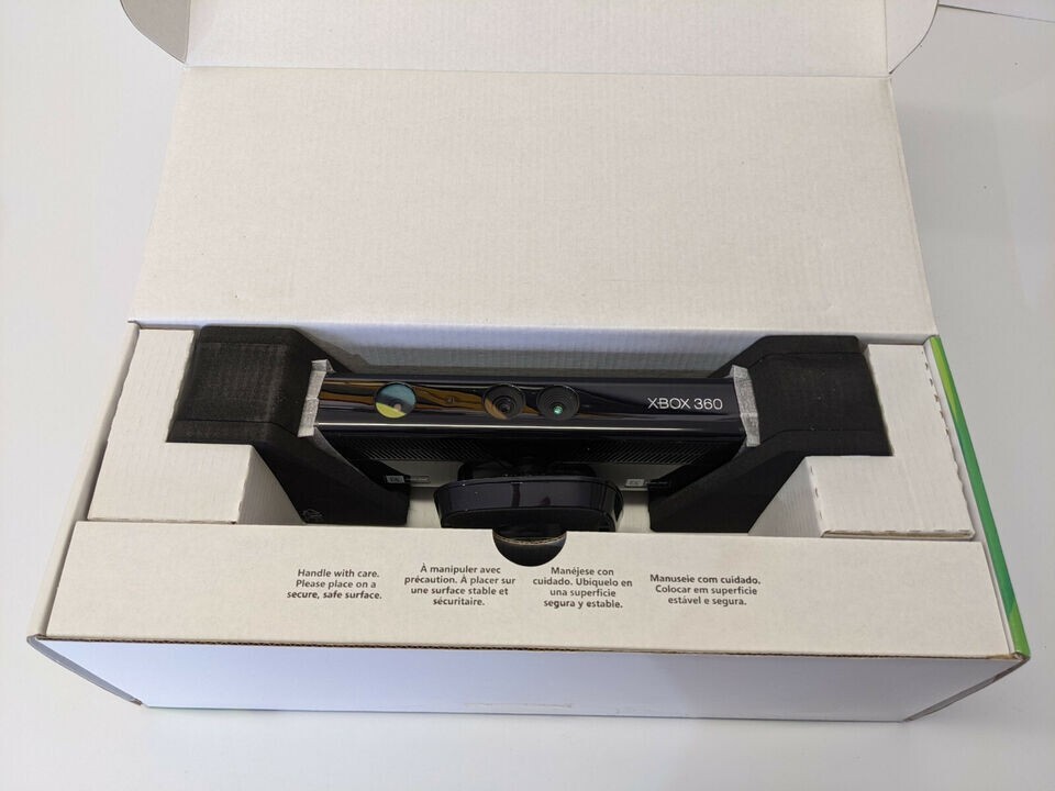 XBOX 360 KINECT SENSOR INCLUDES KINECT ADVENTURES VIDEO GAME OPENED SEE PICS