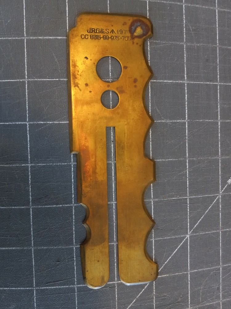 WW2/Post WW2 British Brass Polishing Board -- Broad Arrow Dated