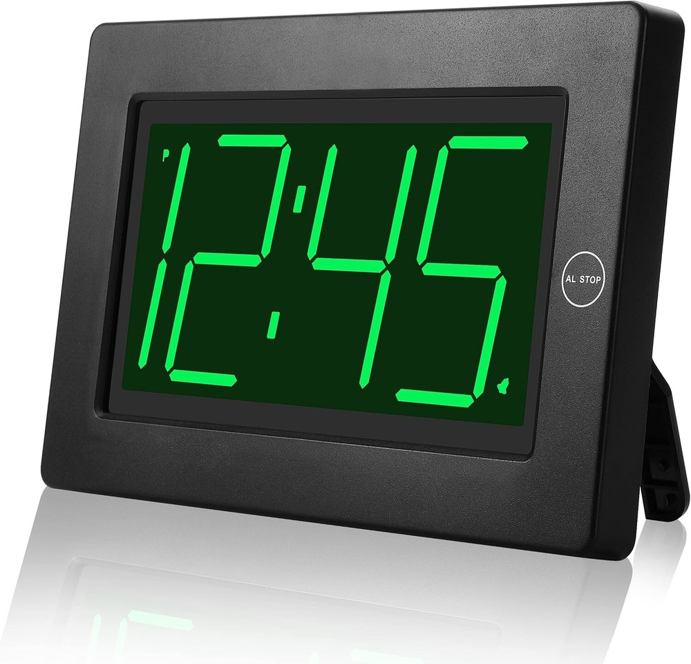 Elegant 3" LED Digital Clock - Battery Operated with Adjustable Brightness
