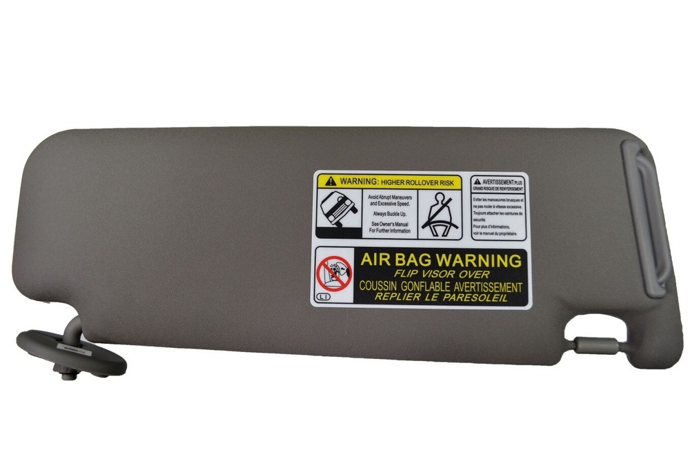 Sun Visor Gray without Sliding Blind Driver Side for 2006 2007 Toyota 4Runner