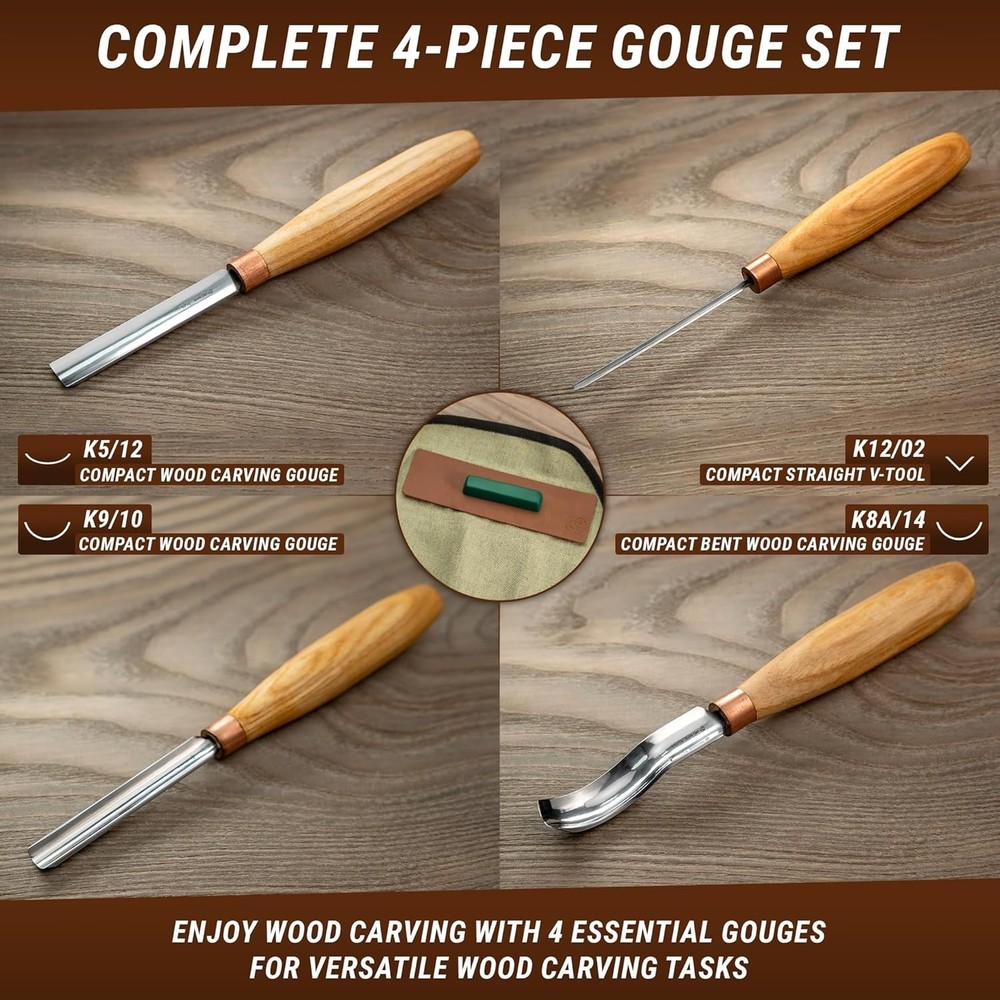 BeaverCraft Wood Carving Gouges Chisels Kit Set SC01