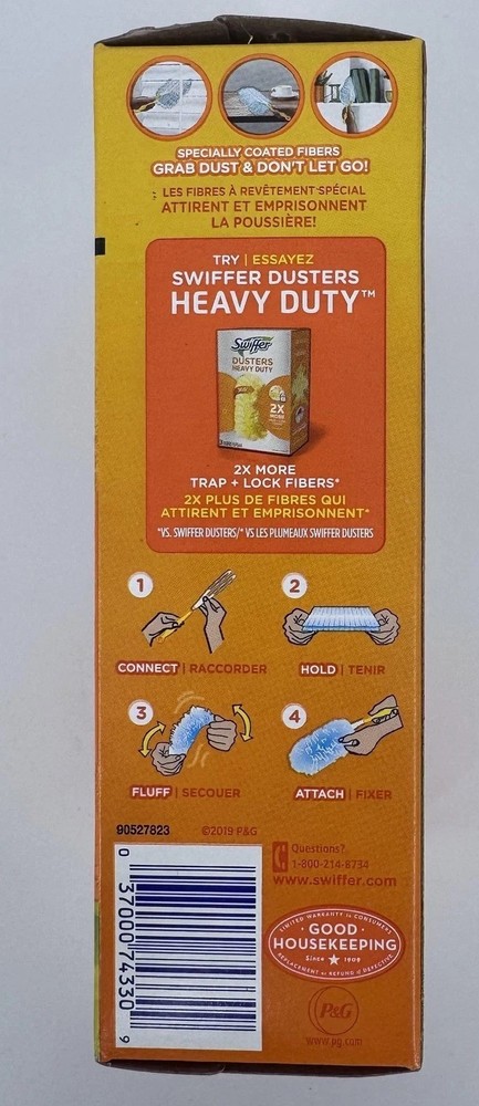 Swiffer Dusters Kit Handheld Microfiber Duster Blue Trap + Lock Cleaning New
