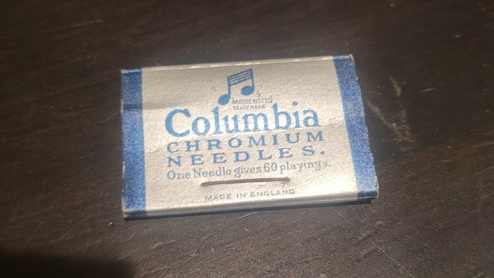 Gramophone phonograph needle Packet Columbia Chromium Empty