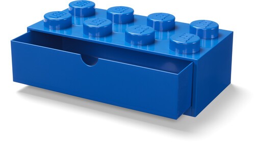LEGO Stackable Storage: Desk Drawer with 4 Knobs, Blue [New Toy] Blue, Brick