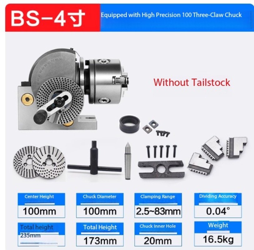Compact Vertical/Horizontal Milling Machine BS Universal Indexing Head Indexer