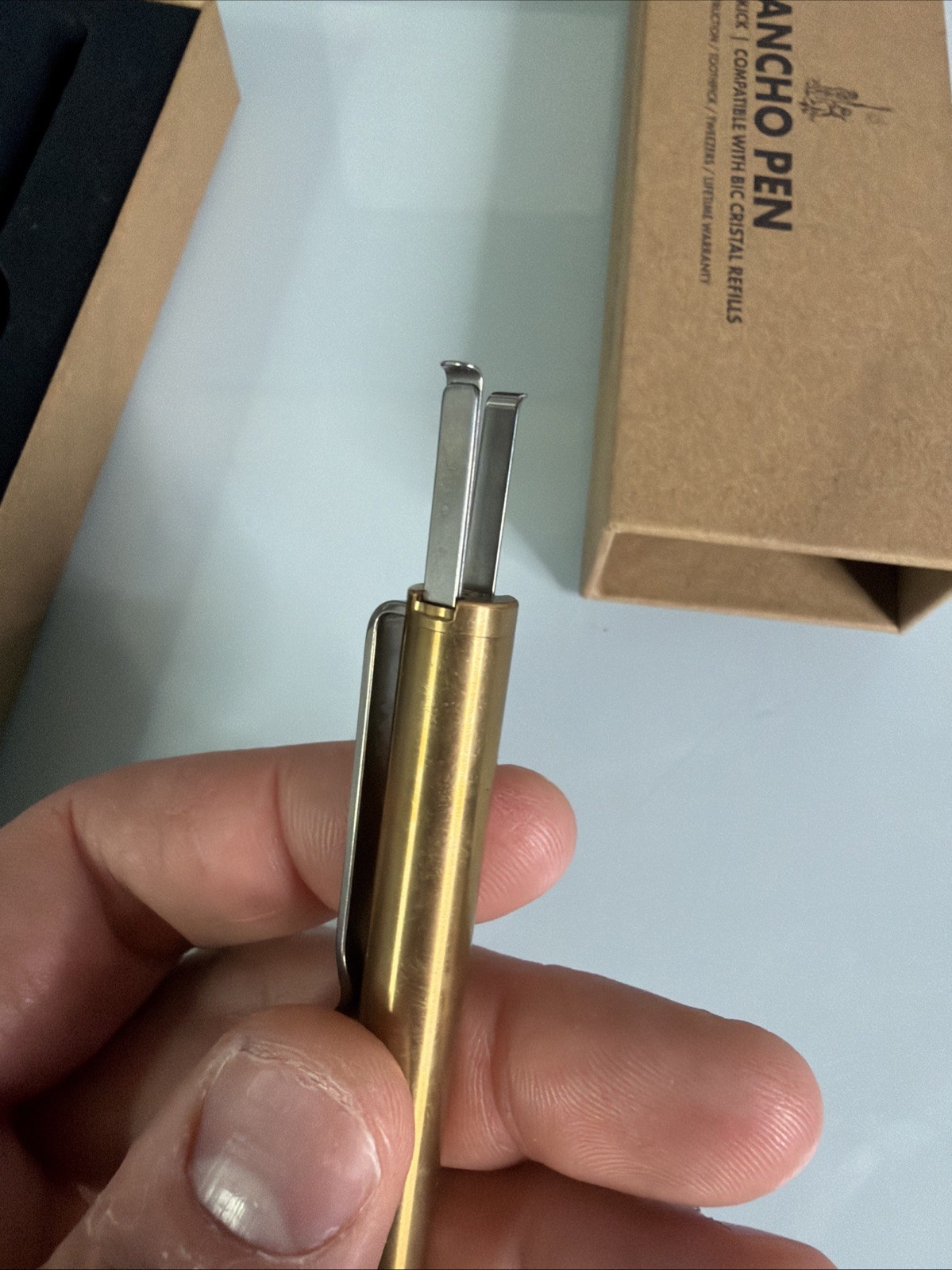 Big idea Design X Knafs Sancho Pen Brass for Bic crystal refills