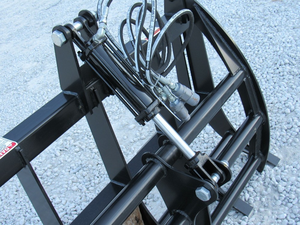 48" Compact Tractor Root Rake Clam Grapple Attachment Skid Steer Quick Attach