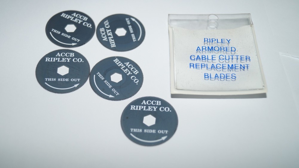 (5) Pack Ripley ACCB Armored Cable Cutter Replacement Blades - Stripper