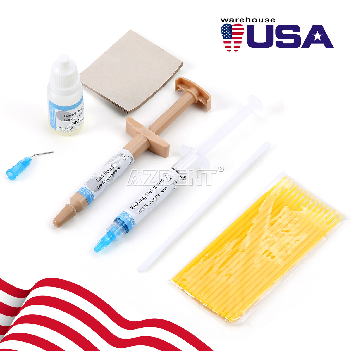 Dental Orthodontic Adhesive Resin Syringe Paste Kit For Brackets Braces Bonding