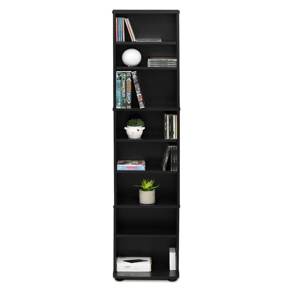 JAYA Space Saving Multimedia Storage Tower Espresso