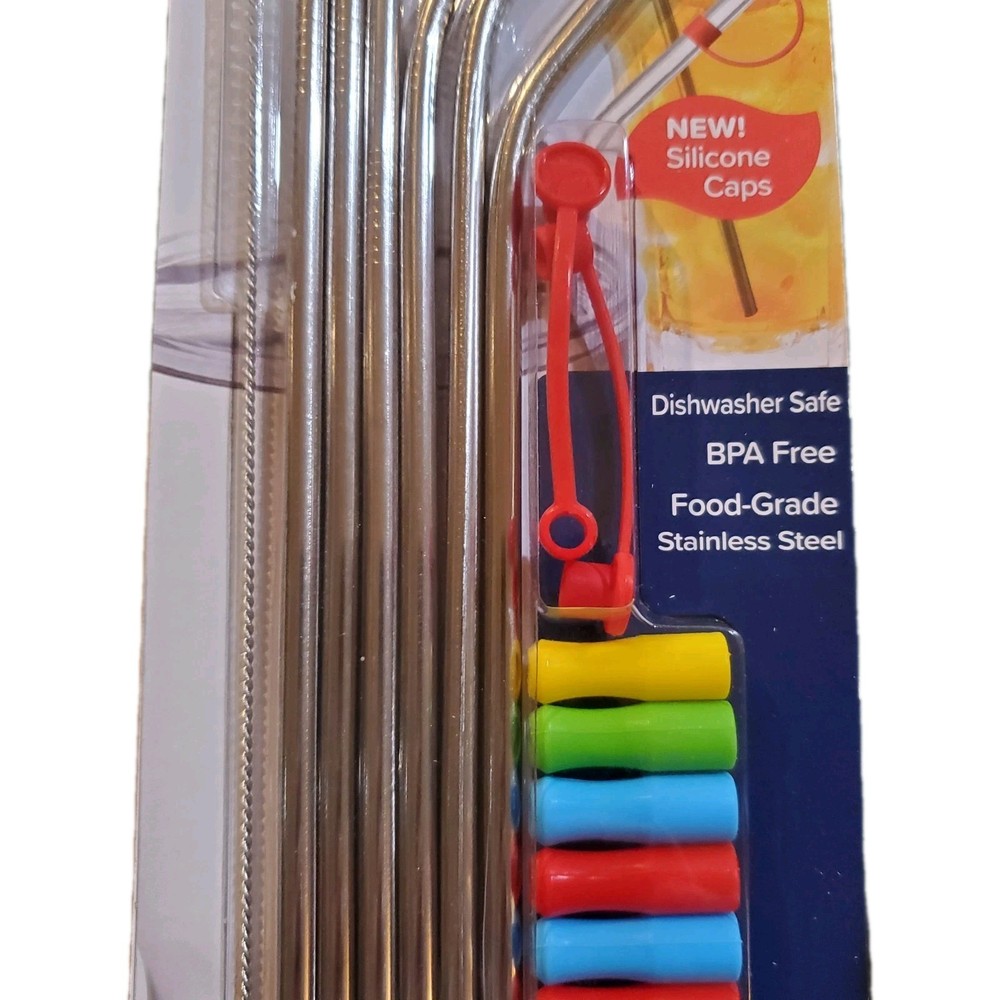 Reusable Stainless Steel Straws 15 Piece Set
