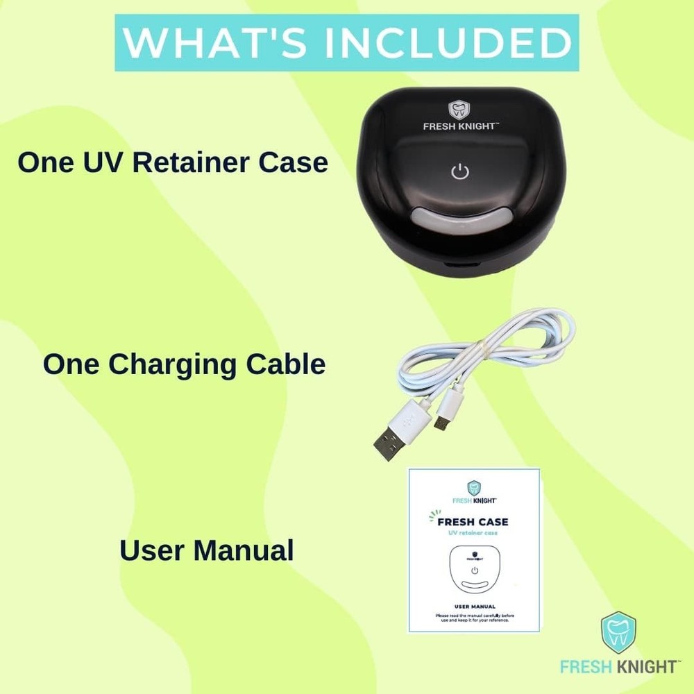 Orthodontic Device Sanitizer | UV Retainer Case - Black