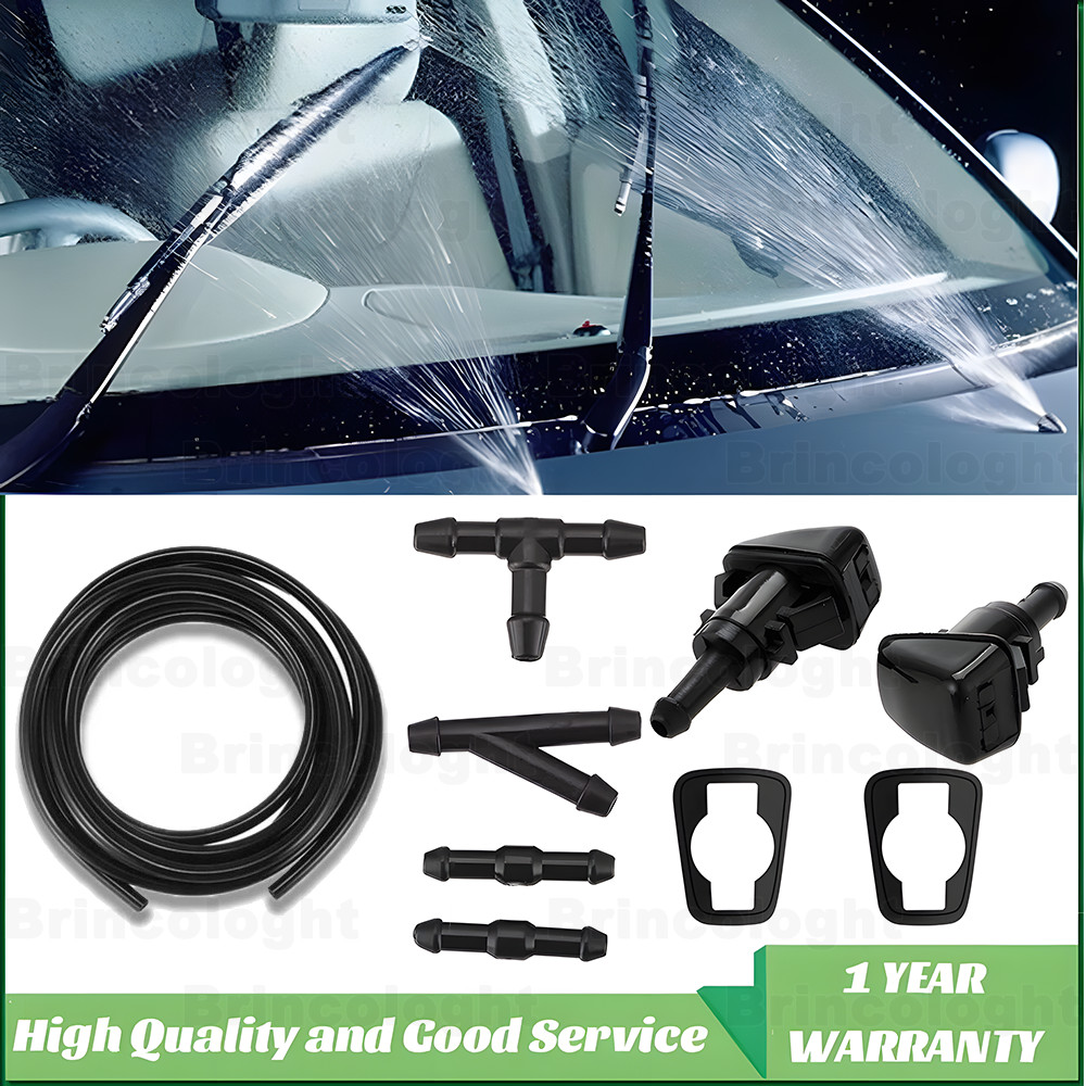 Universal Car Windshield Wiper Washer Squirter Nozzle Spray Jet Kit Fluid Hose