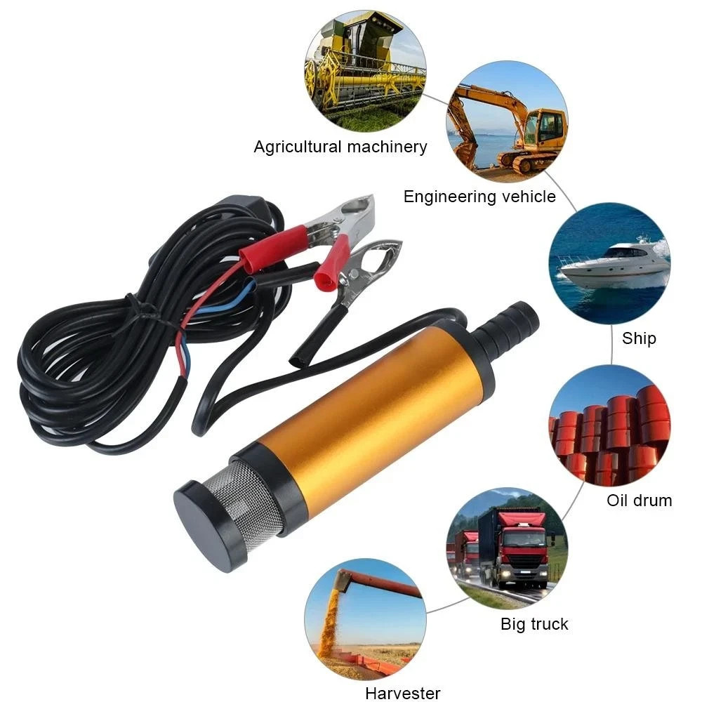 Diesel Electric Fuel Water Oil Transfer 12V Mini Refueling Submersible Drum Pump