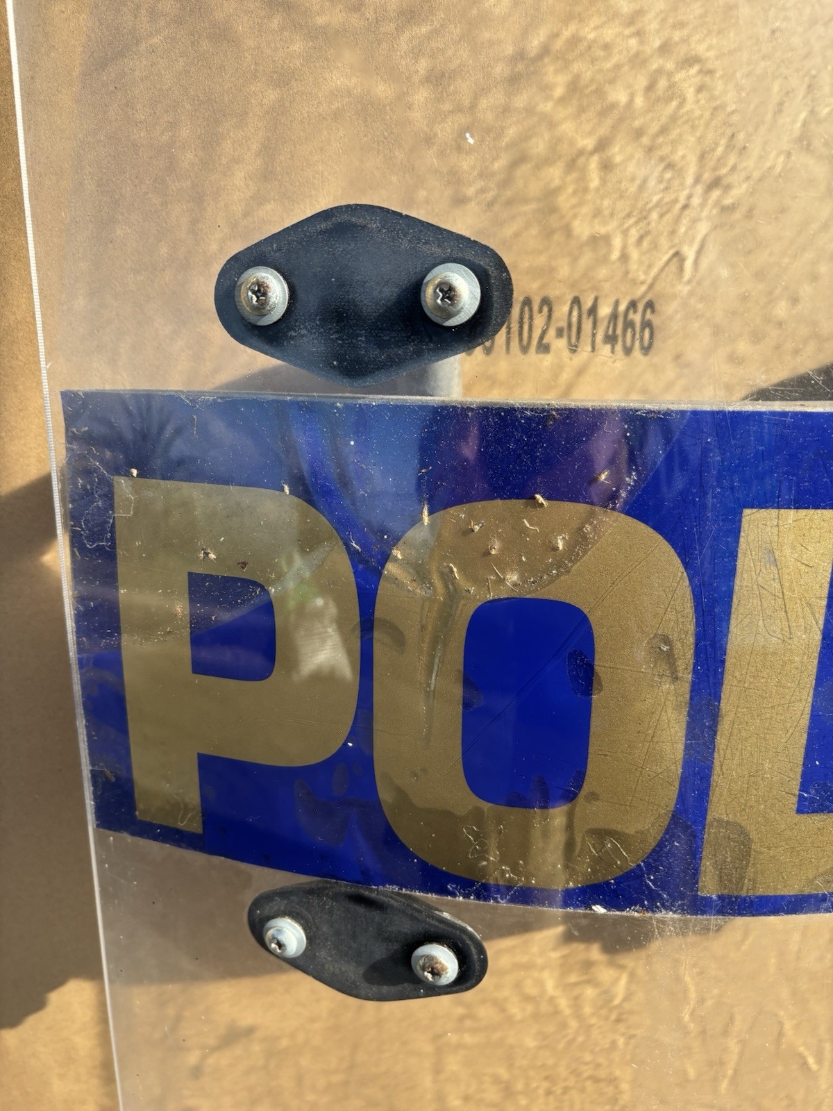 Police Riot Shield - Authentic Police Shield With Handle - Man Cave - Role Play