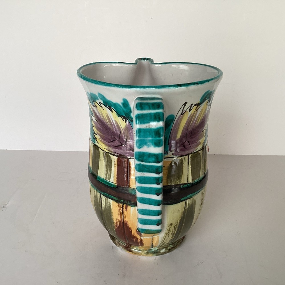 Bitossi Pottery Signed & Numbered Multi-Color Italian Pitcher