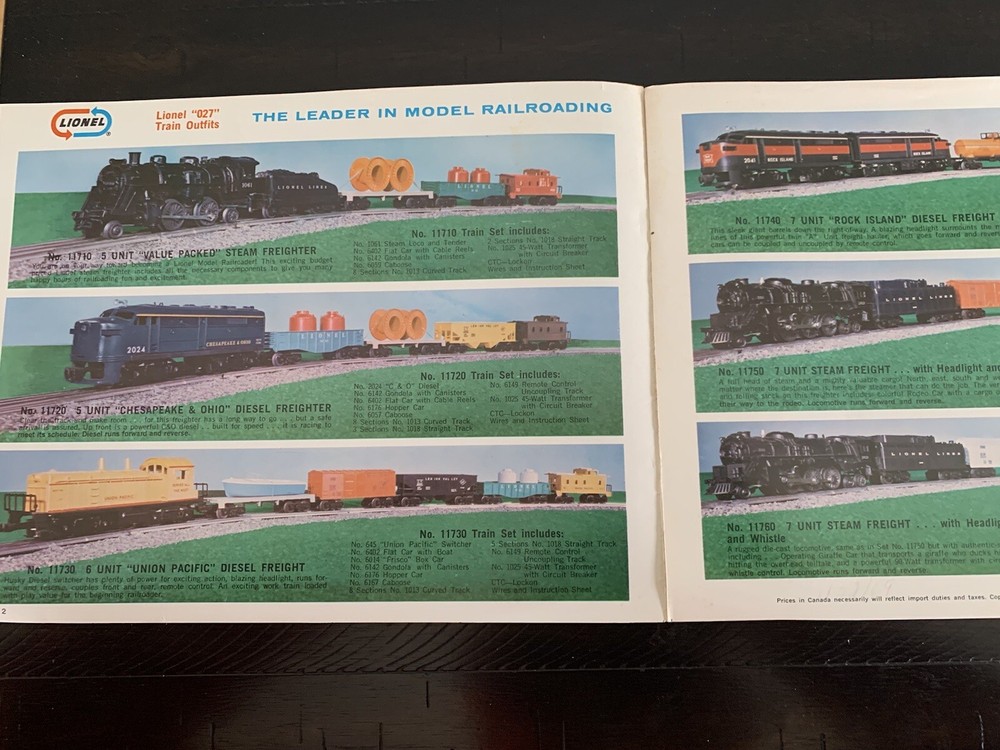 1969 Lionel Train catalog - Original