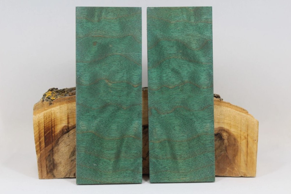 STABILIZED DYED MAPLE CUSTOM KNIFE HANDLE MATERIAL BLANK SCALES (6625)
