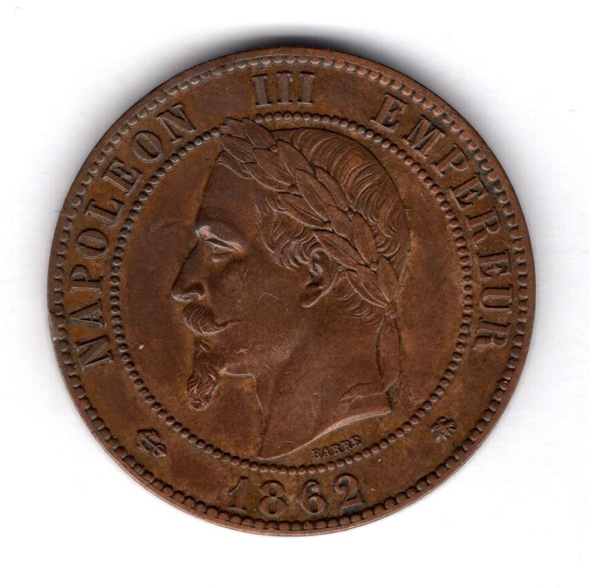 France. 10 Centimes 1862A.                        DY17178