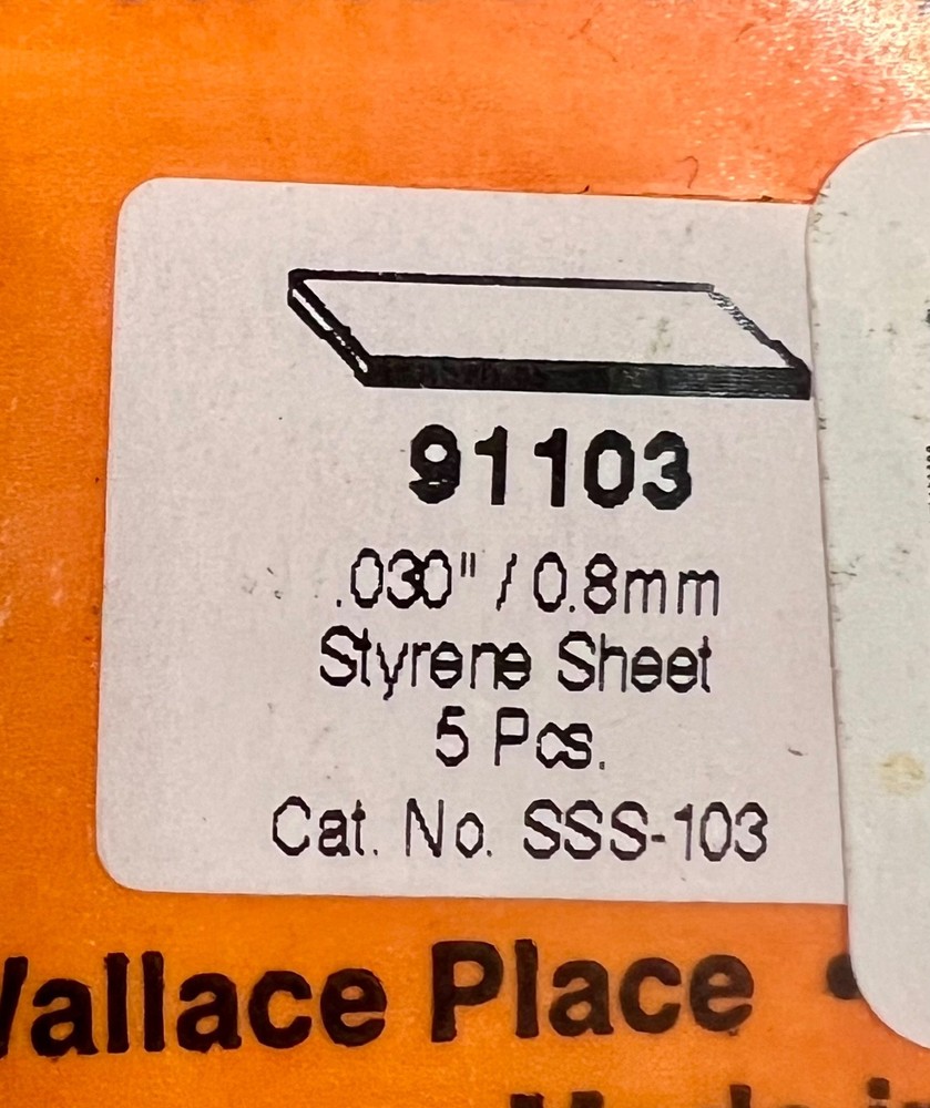 Plastruct White Sheet styrene 91103 Model building Plastic 90675 ladder