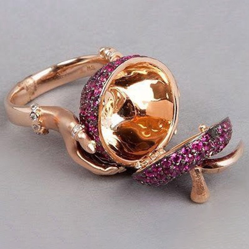 Apple-shaped women's ring/yu178
