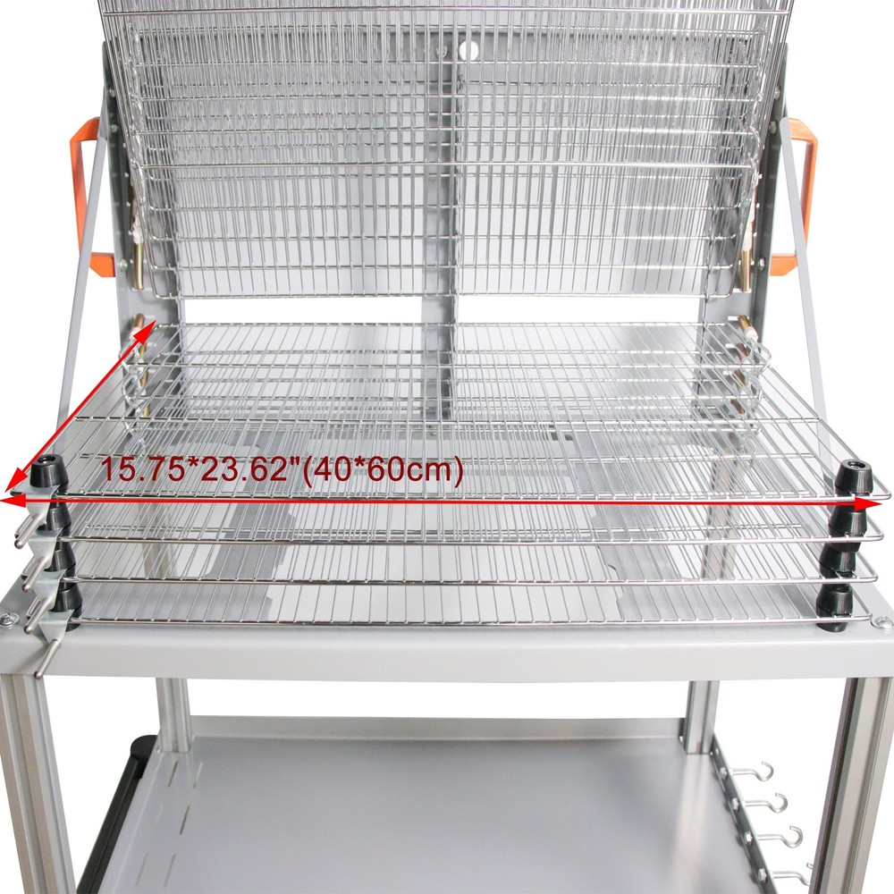 5-in-1 Multi-functional Combination Rack 4 Layers Drying Storage Holder w/Wheels