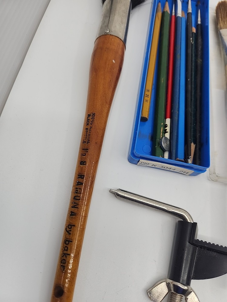 Vintage K&E & Etc Lettering Drafting Ruling Tools Lot Pens Stencils Tips School