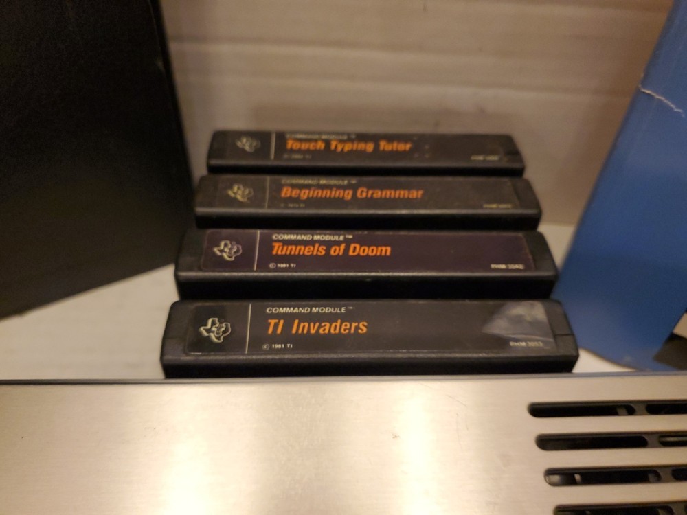 Texas Instruments TI-99/4A Home Computer w/ Power Supply & Speech Synth, 5 Games