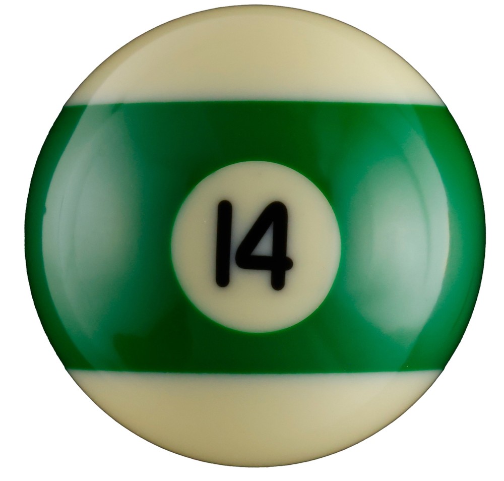 SRS #14 Replacement 2-1/4 Pool Ball (Striped Green)