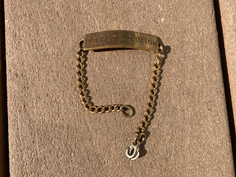 WW2 USAAF US Army Air Force ID Identification Bracelet Lt. Colonel