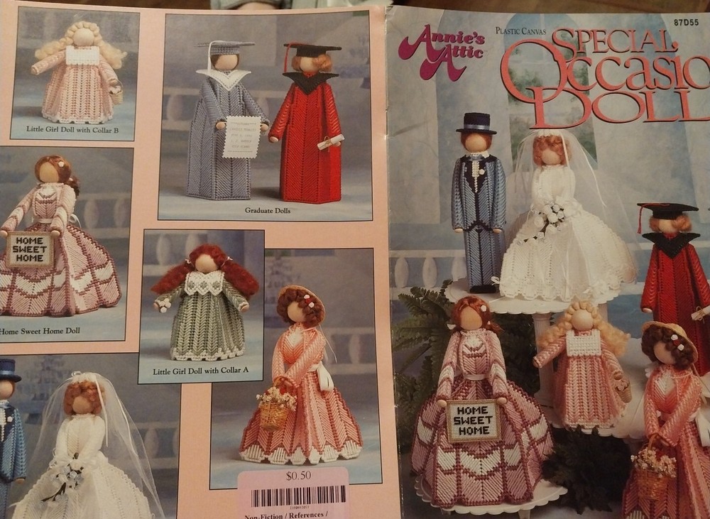 DOLLS Special Occasions In PLASTIC CANVAS Pattern Leaflet/Booklet