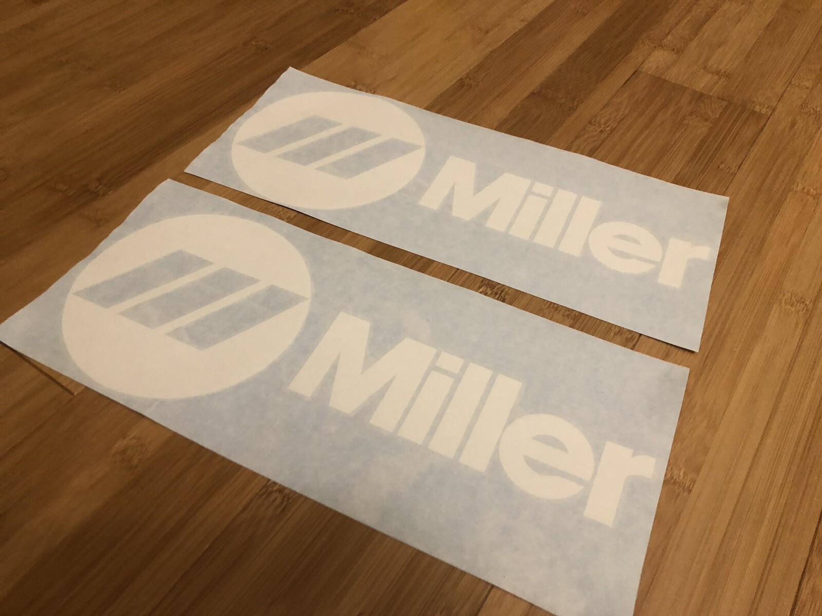 MILLER WELDER 12” WIDE (set Of 2) Replacement DECAL STICKER WHITE VINYL USA