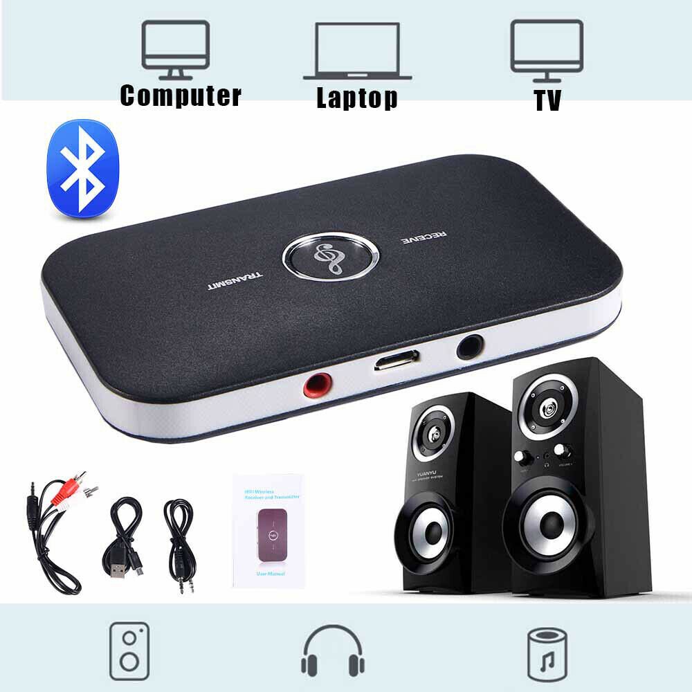 2in1 Bluetooth Transmitter + Receiver Wireless A2DP Home TV Stereo Audio Adapter