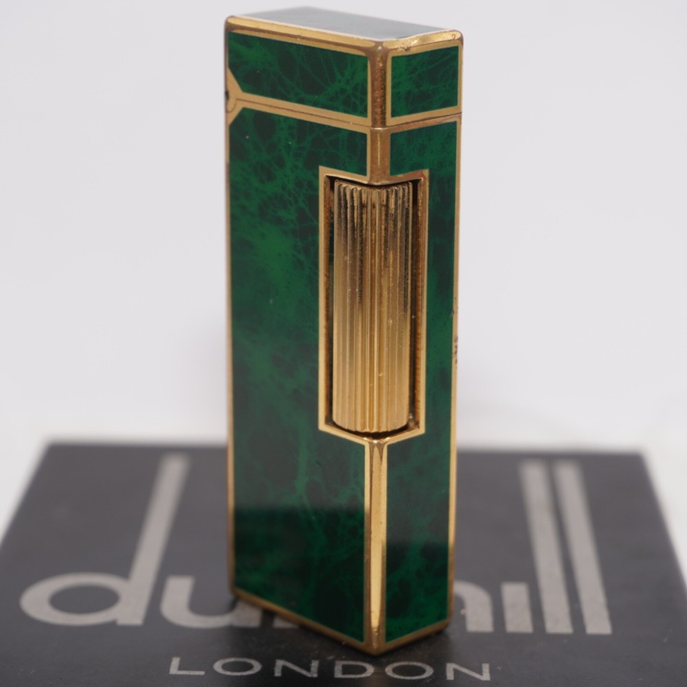 Dunhill Rollagas Lighter_Green Shell-Ultrasonically cleaned_Working
