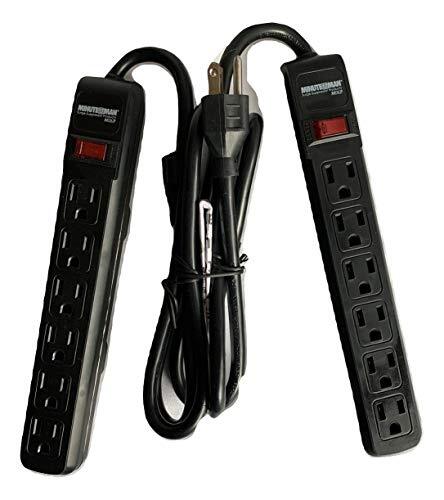 6 Outlet Surge Protector Twin Pack