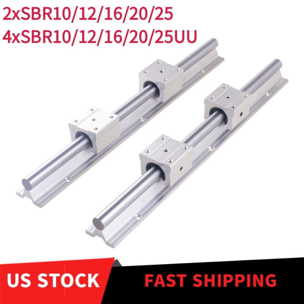 SBR10 SBR12 SBR16 SBR20 SBR25 Linear Rail Guide Shaft+SBR10/12/16/20/25UU Block